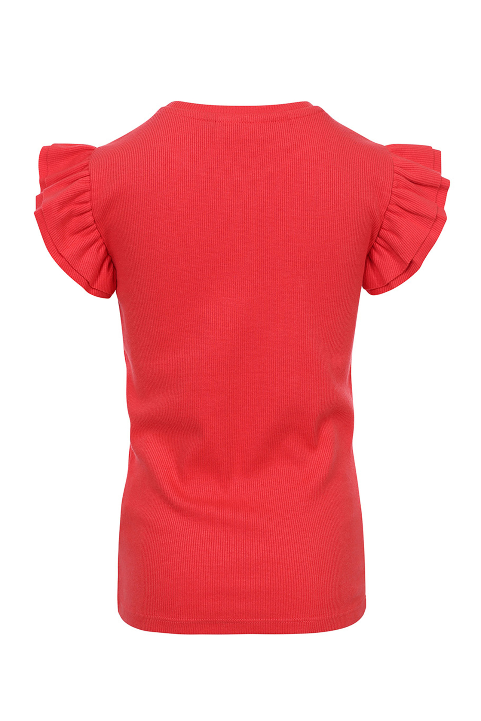 LOOXS LITTLE Little rib t-shirt short sleeves Rood-1 3