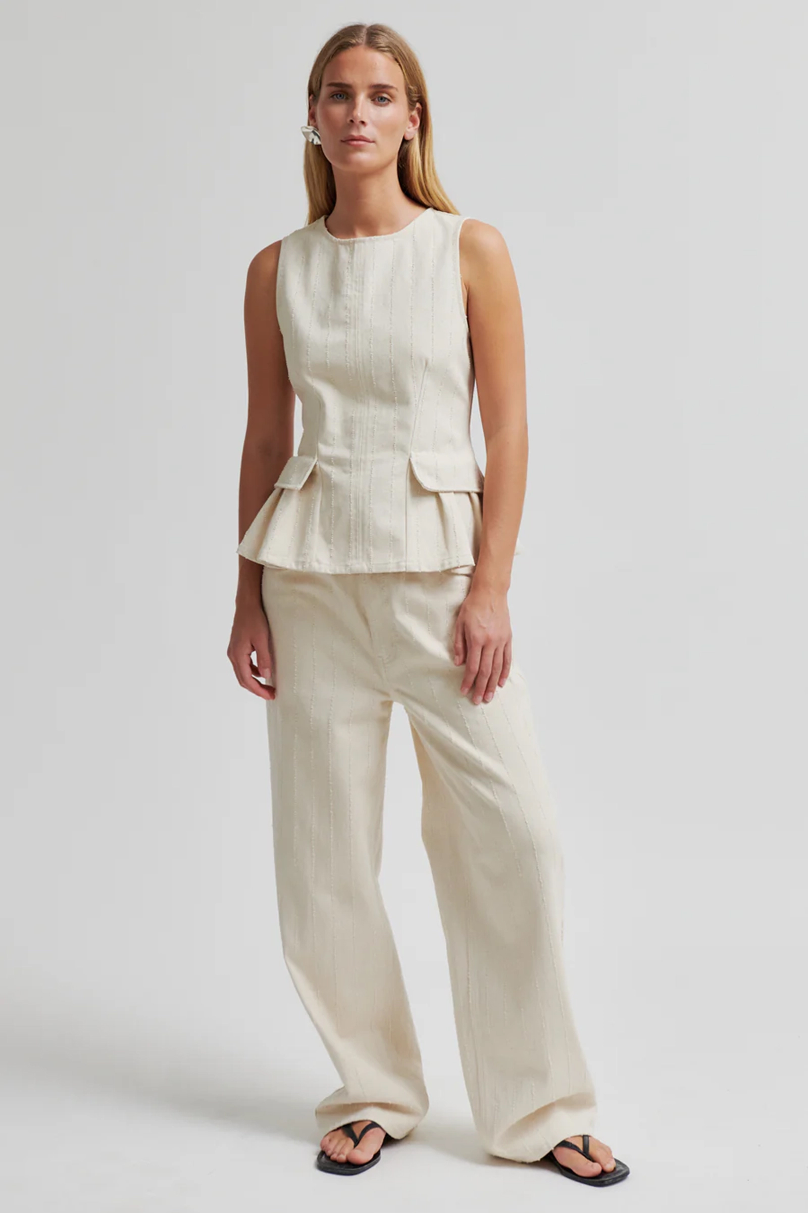Dames broek ecru