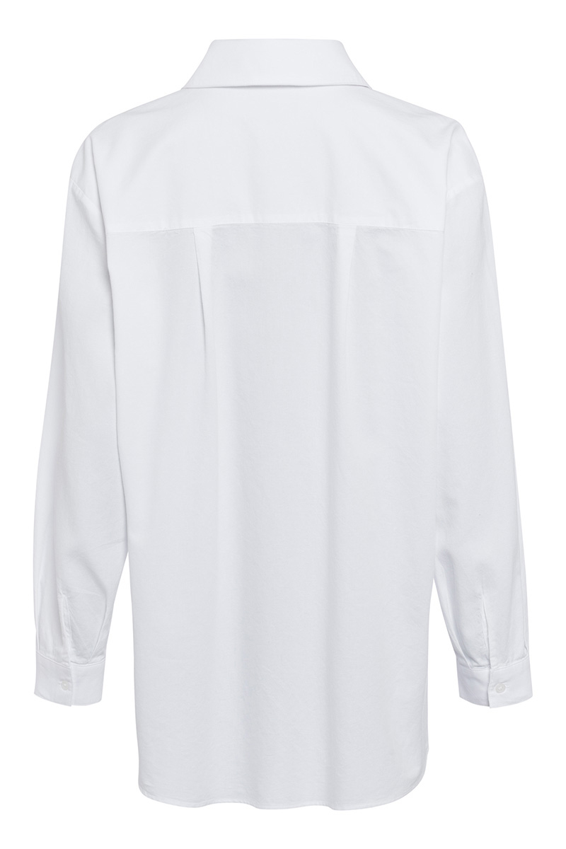 Dames blouse lange mouw blauw
