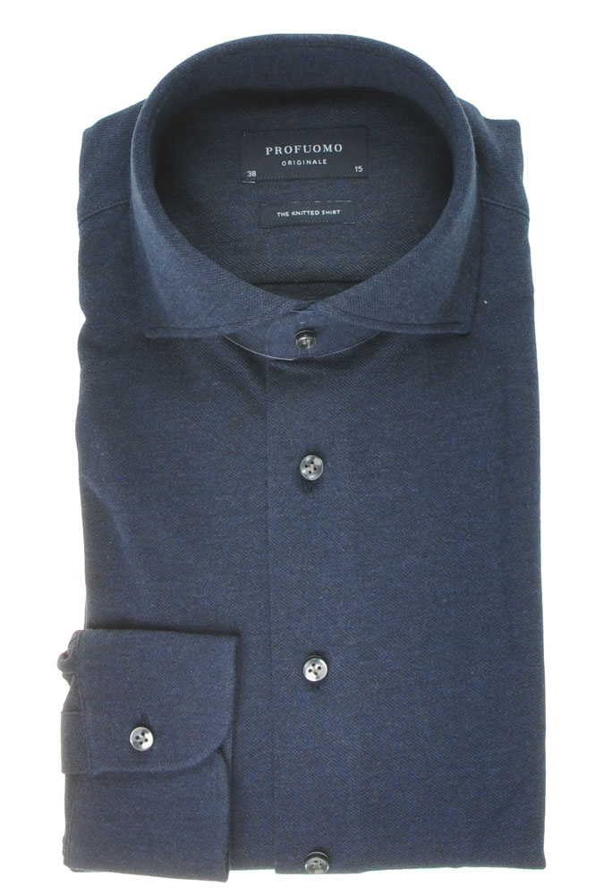 Heren overhemd lm casual blauw