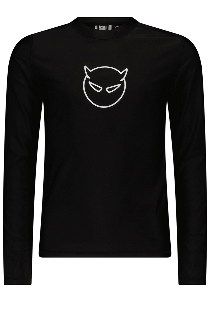 Bad/beach jongens shirt zwart
