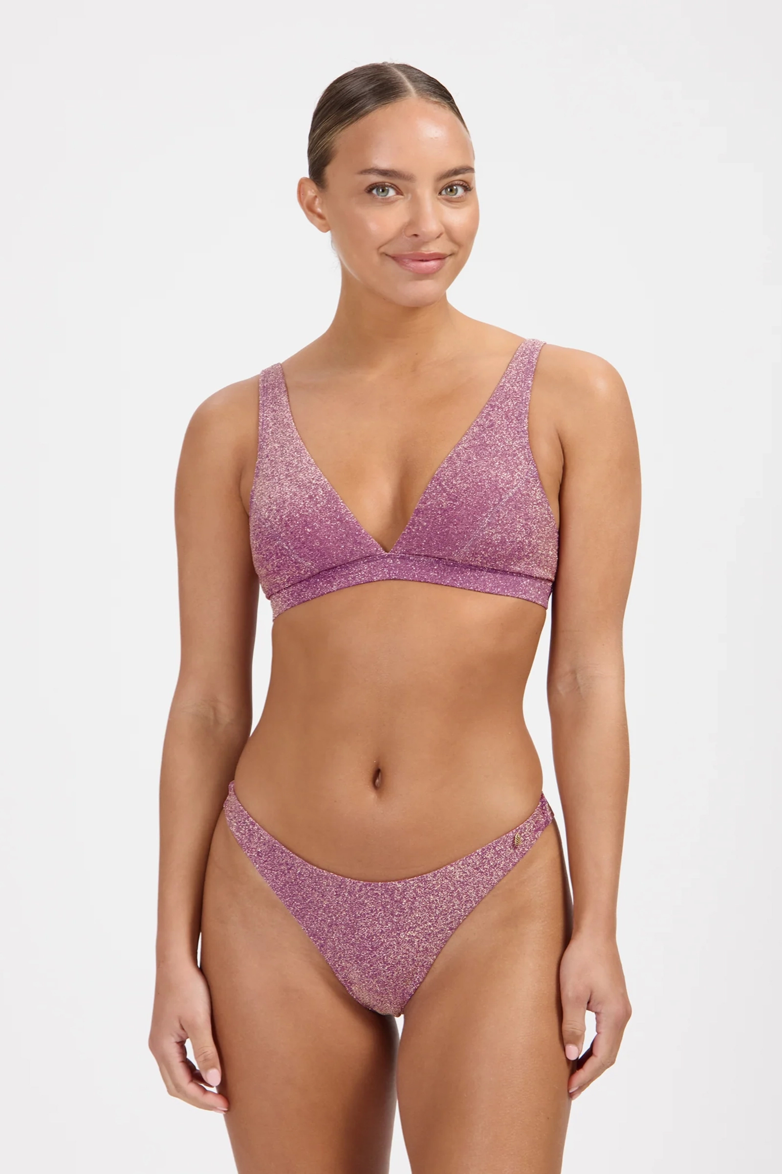 Bad/beach dames bikini top paars