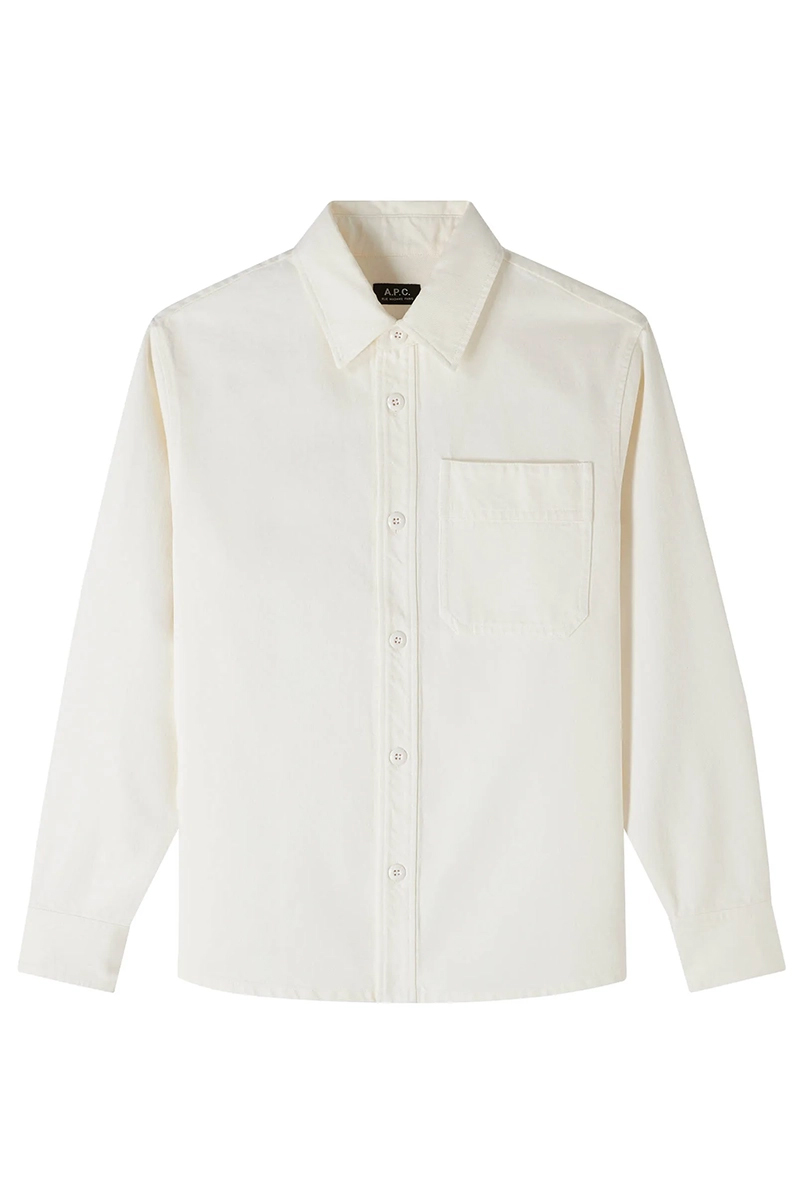 Heren overshirt ecru