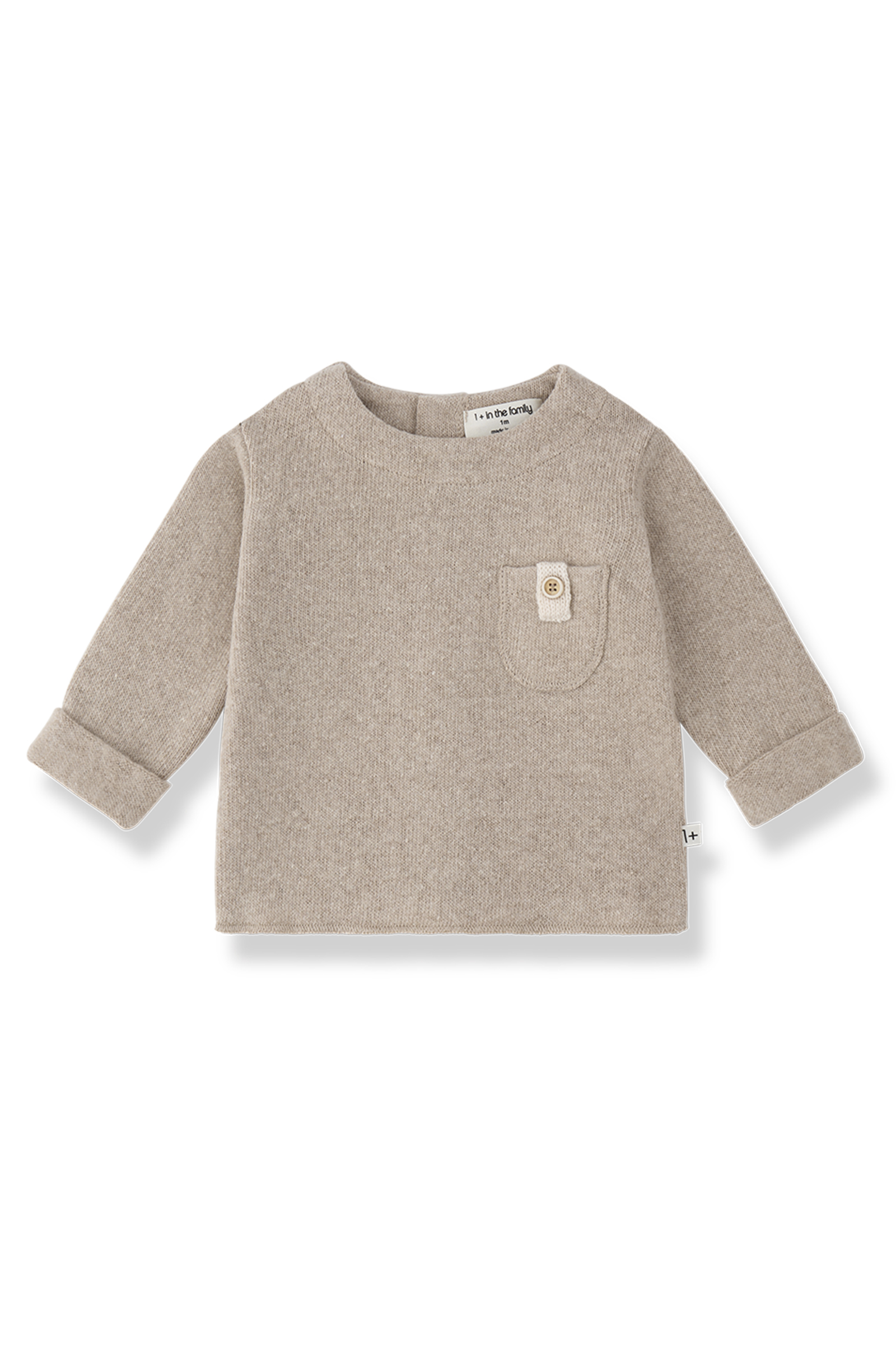 Baby t-shirt lange mouw bruin