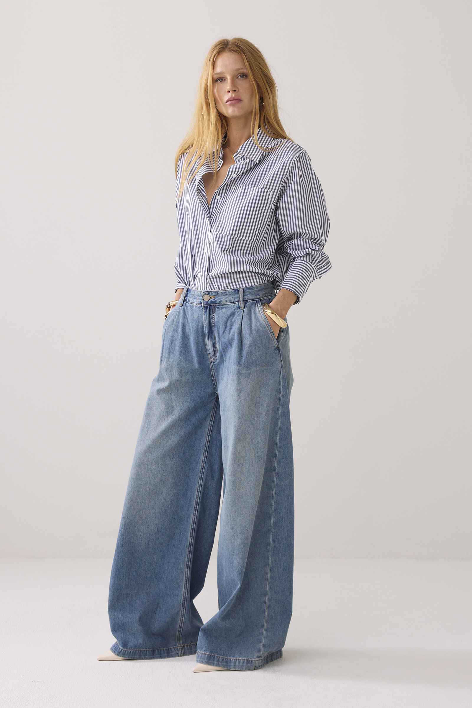 Dames broek blauw