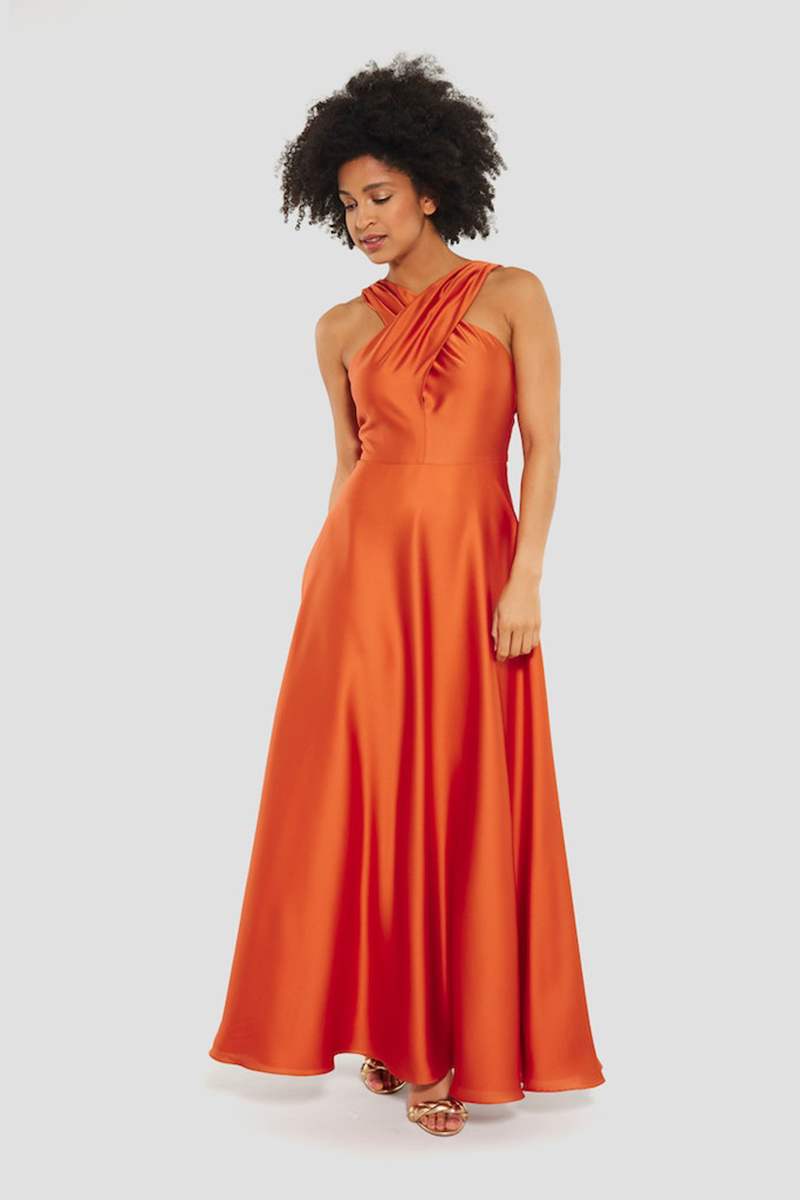 Dames jurk oranje